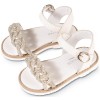 BabyWalker Βαπτιστικά παπούτσια Δερμάτινο σανδάλι Λευκό πέρλα GR.0101
