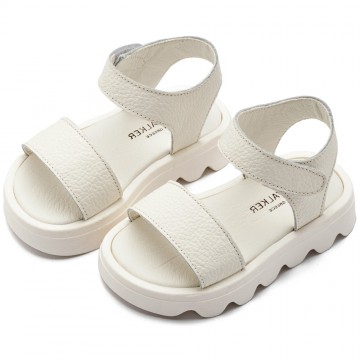 BabyWalker Βαπτιστικά παπούτσια Δερμάτινο πέδιλο Λευκό GR.0113
